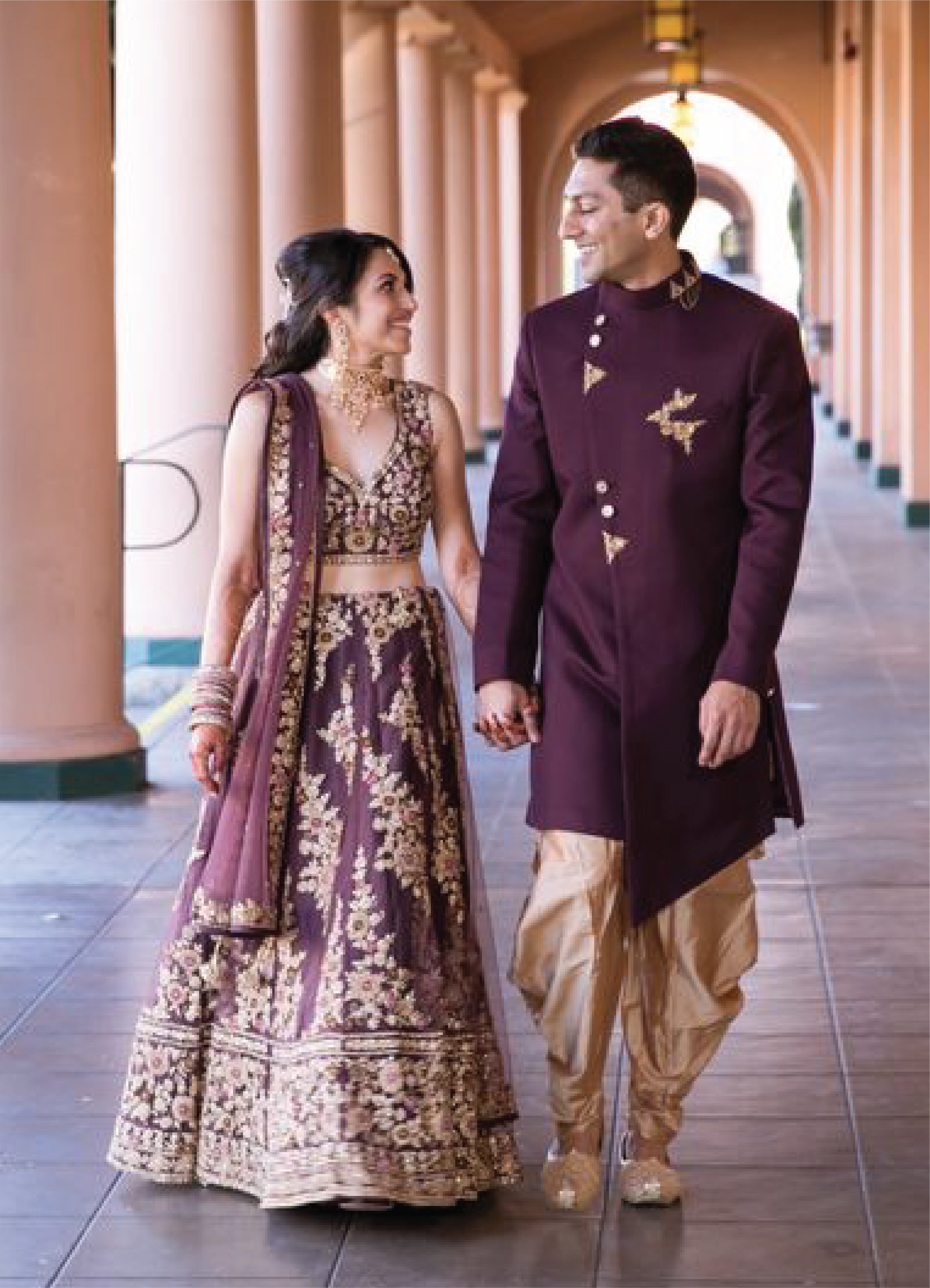 lehenga and sherwani