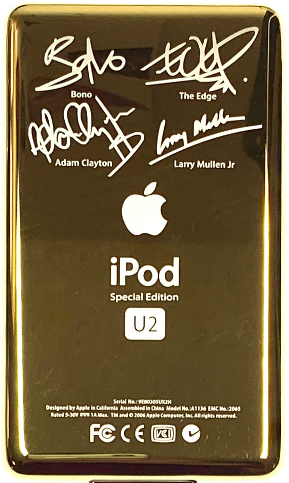 Thick U2 Special Edition Gold Backplate for Apple iPod Video