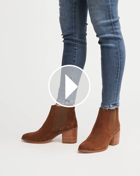 Heeled Chelsea Boot Nutmeg | Ethically 