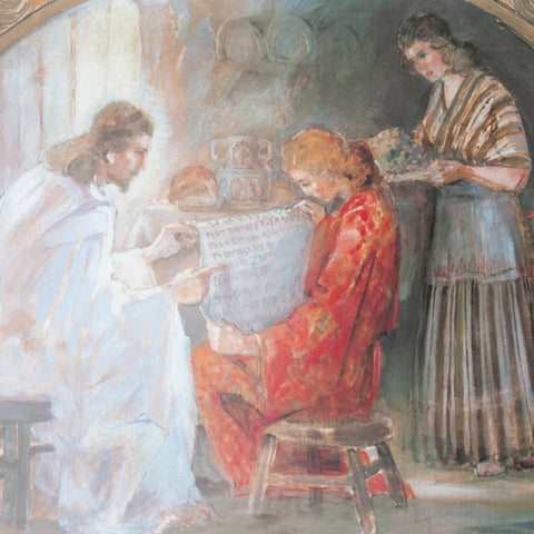 Minerva Teichert - Christ at the Home of Mary and Martha 