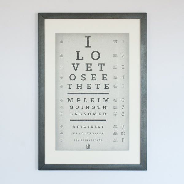 Temple Eye Chart - Grey