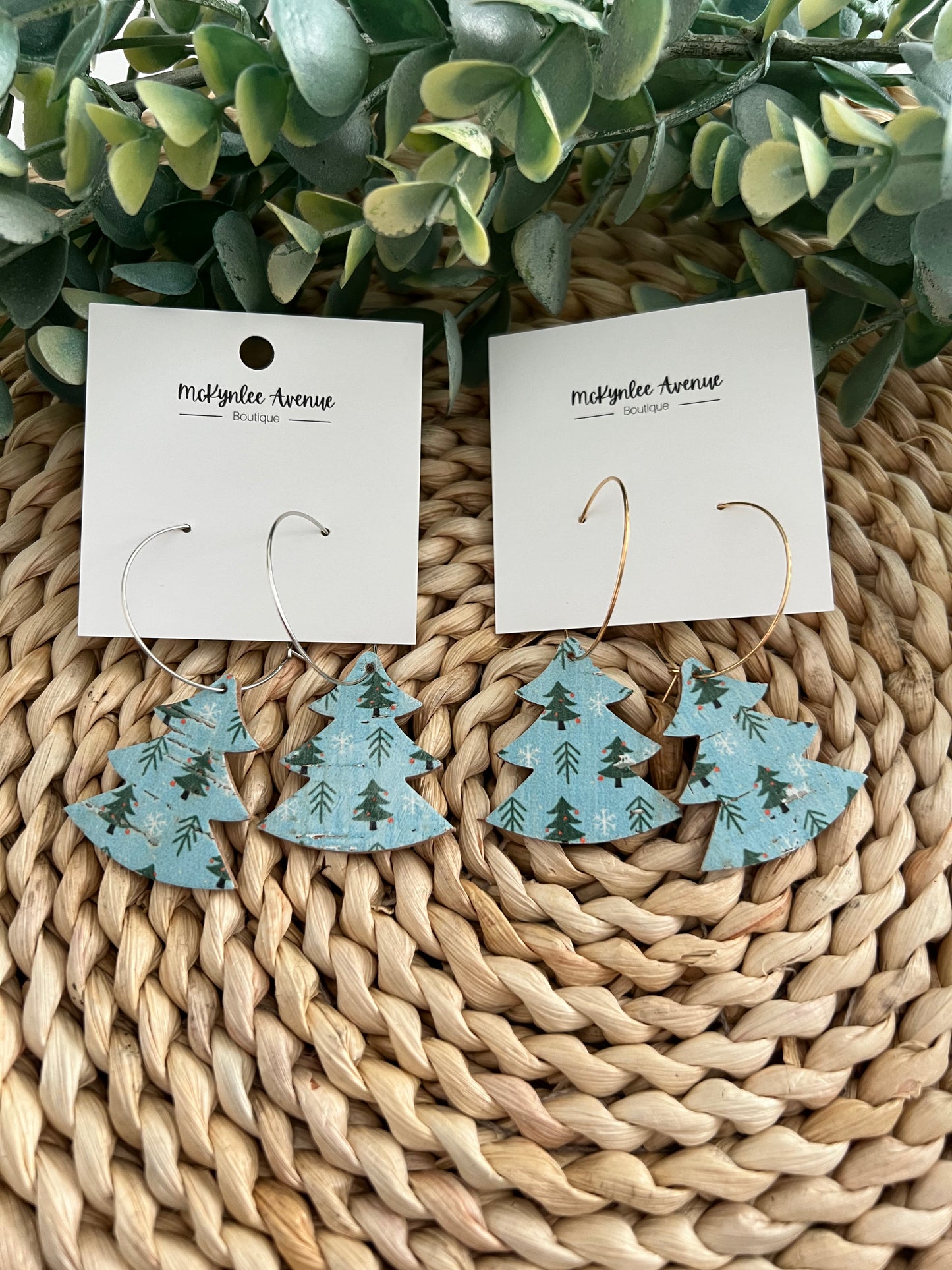 Vintage Tree Hoop Earrings