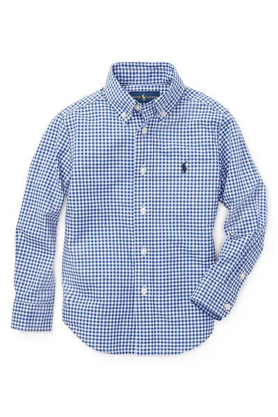 ralph lauren blue poplin shirt