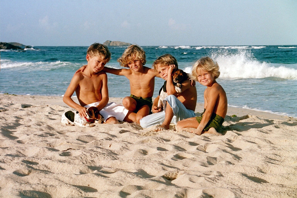 young boys on the beach