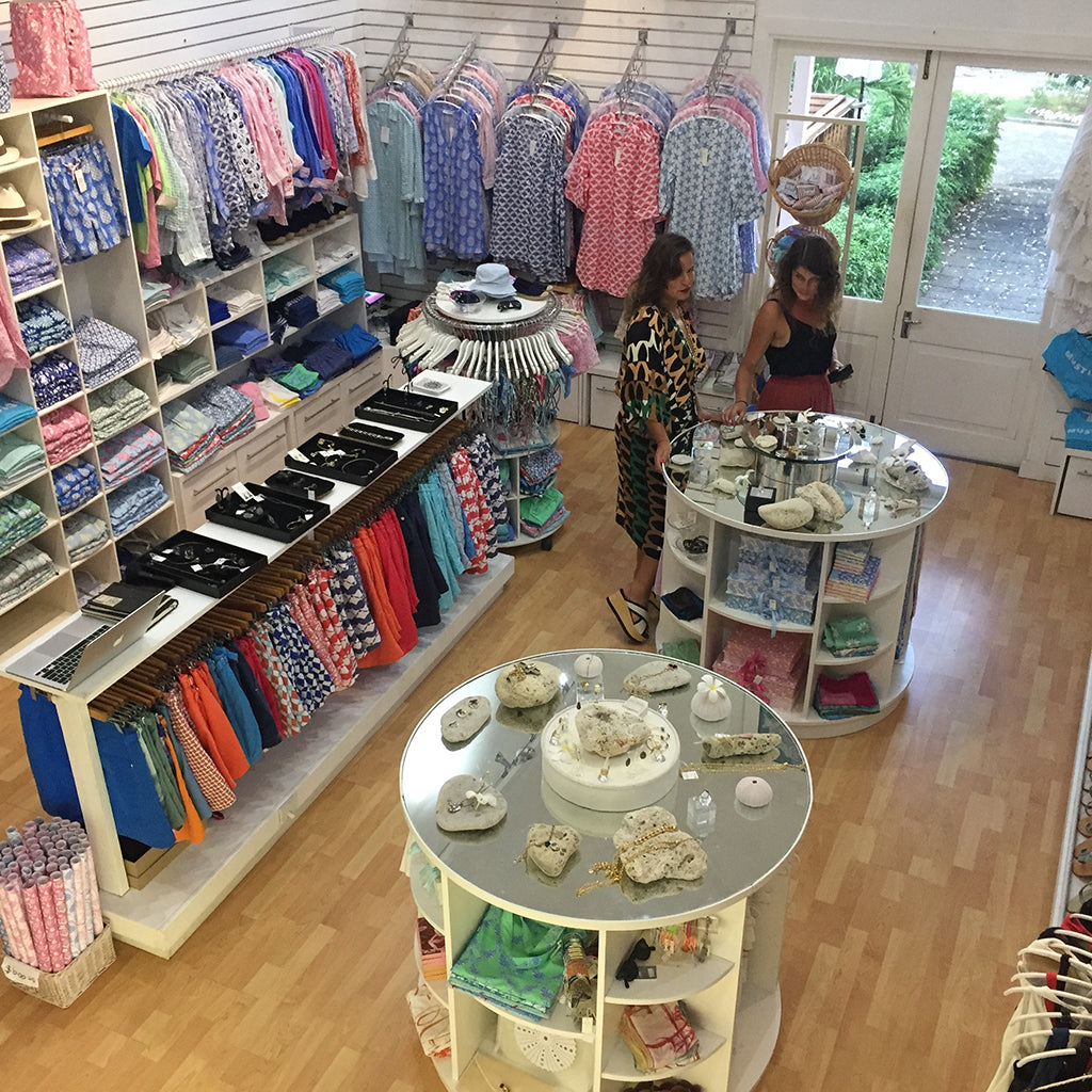 the inside of Pink House Mustique store