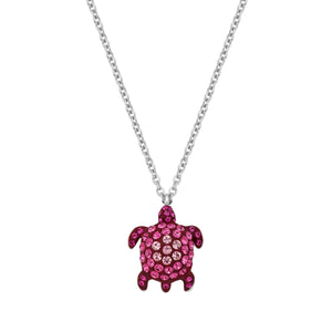 Small Pendant : MUSTIQUE SEA LIFE TURTLE - PINK designed by Catherine Prevost in collaboration with Atelier Swarovski is in aid of the St. Vincent & the Grenadines Environment Fund.