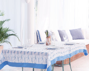 Lotty B Tablecloth & Napkin set: FRUIT PUNCH - BLUE
