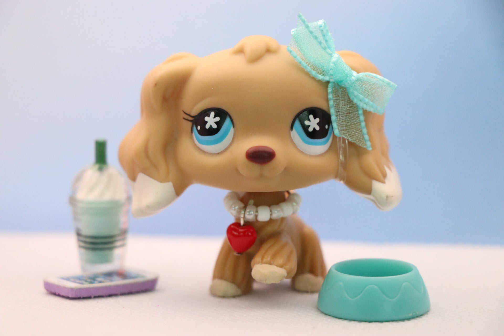 Littlest Pet Shop Dog Cocker Spaniel 748 Free Accessory Authentic Lps 