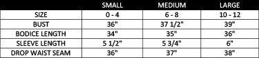 Hanhny | Size Chart Daphne