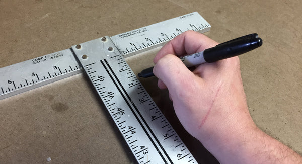 Marking The Window Pane Measurements On The Acrylic Sheet