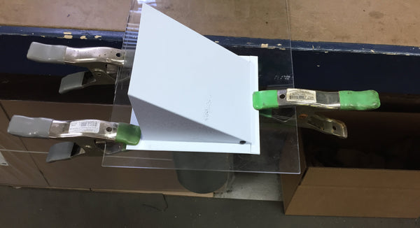Secure Vent To Acrylic Sheet With Clamps