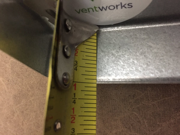 Measurement of Inside Lip in Window Dryer Vent