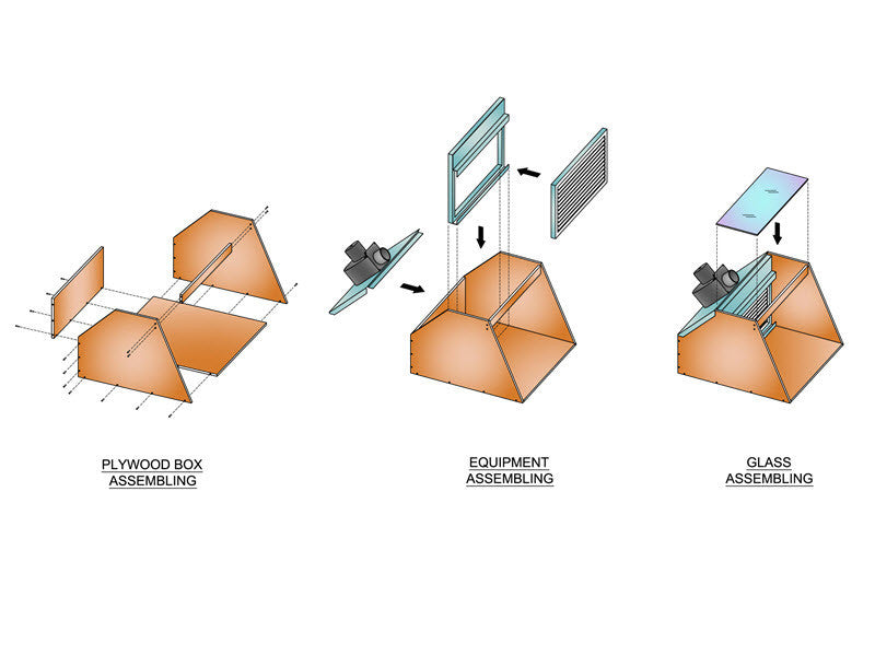 DIY Hobby Spray Booth Assembly Illustration