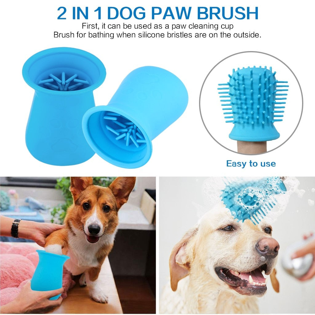 dog paw brush