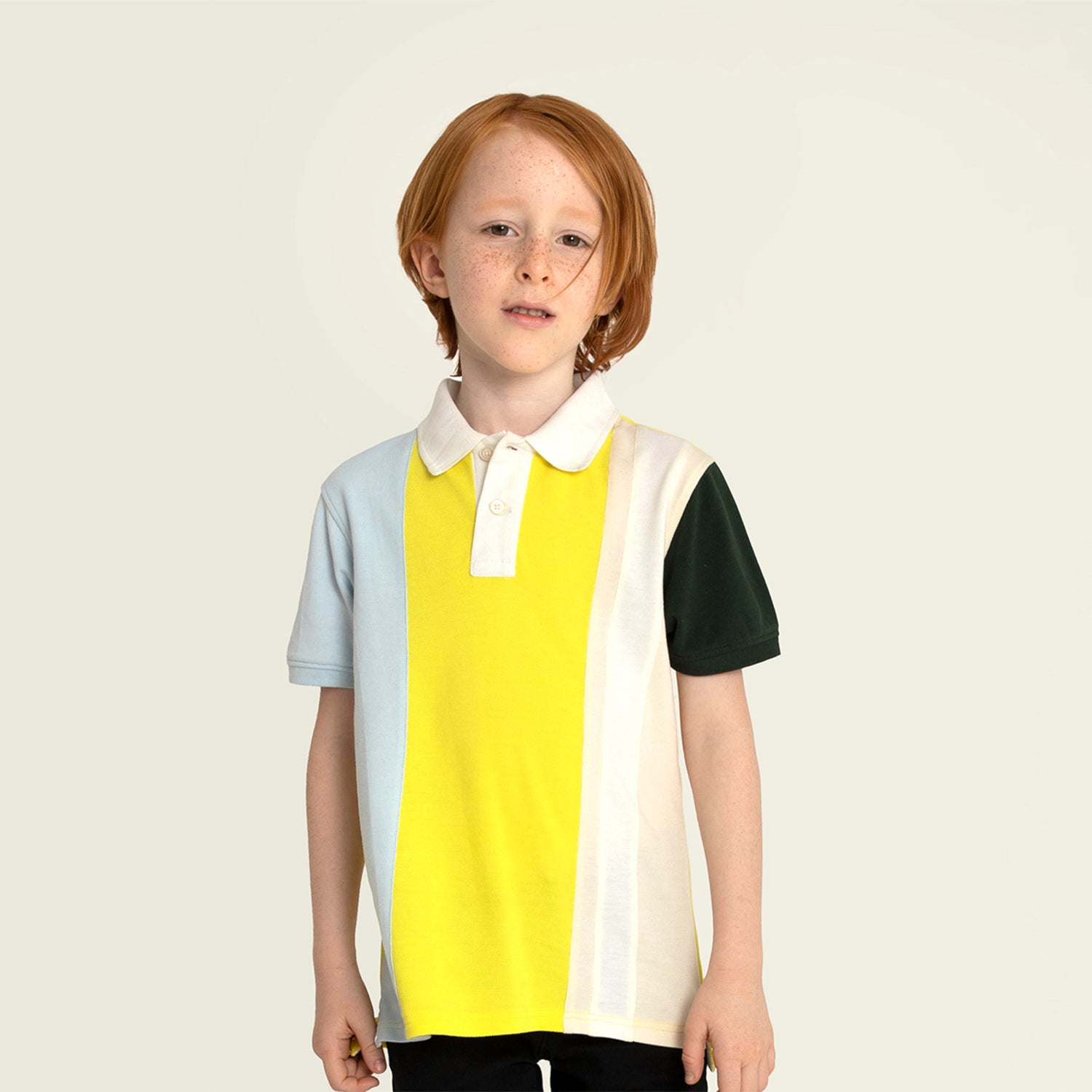 Lime Colorblock Polo Tshirt