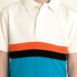 Cherry-Crumble-Kids-Half-Sleeve-Regular-Sleeve-Collared-Colorblock-Polo-Tshirt