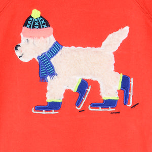 Bright embroidered sweatshirt for kids