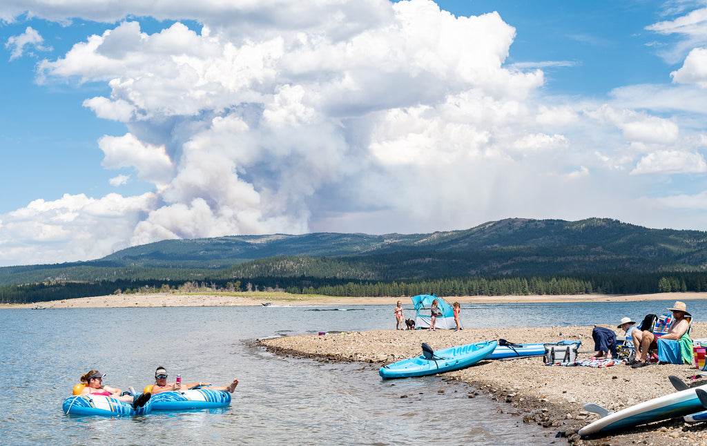 The Loyalton Fire from Stampede Reservoir. Photo: Mike Rogge