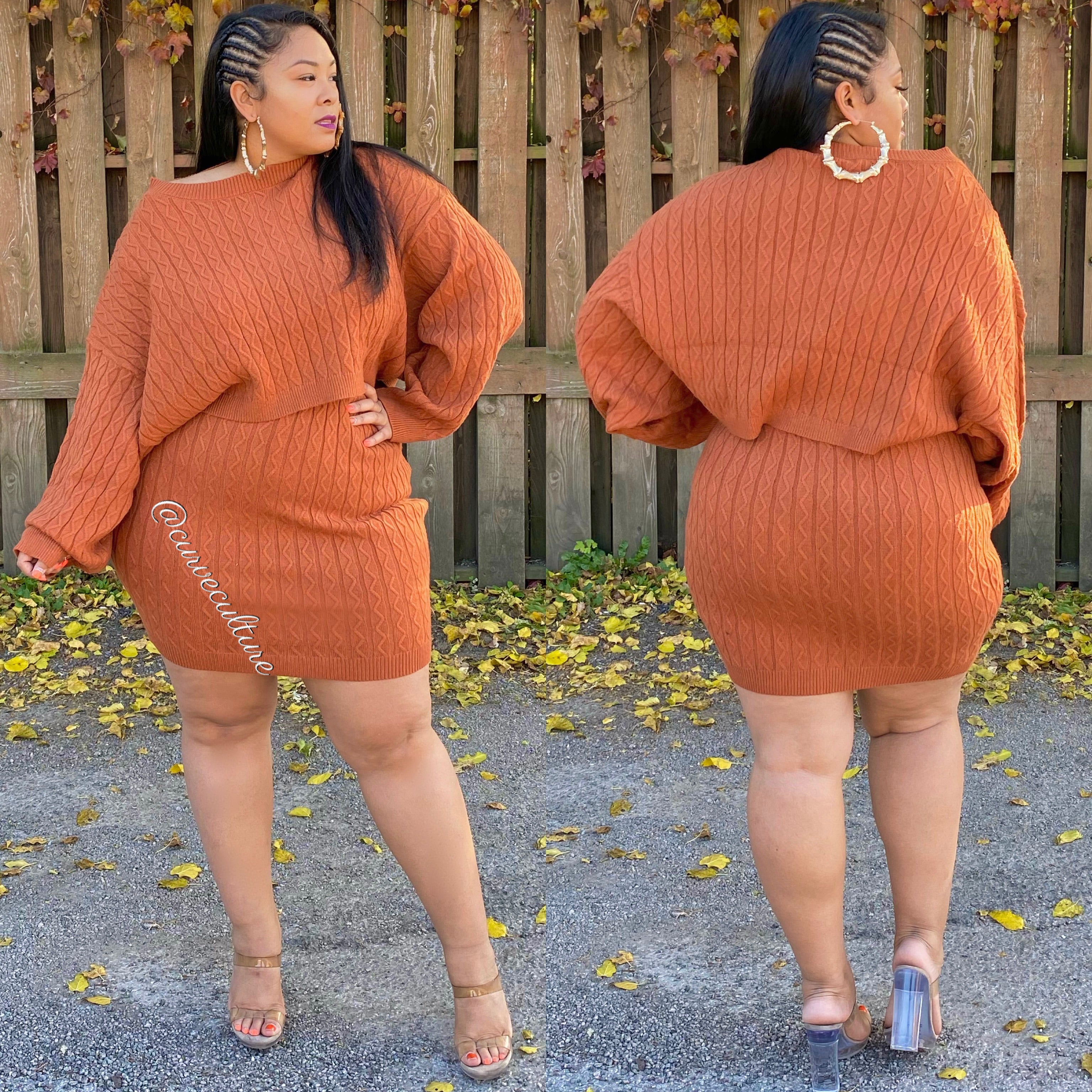 Rust CiCi Skirt Set