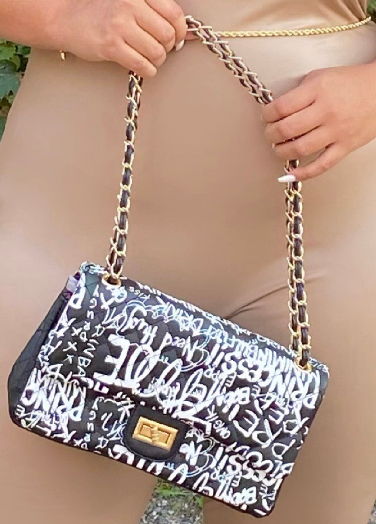 Black Graphic Bag