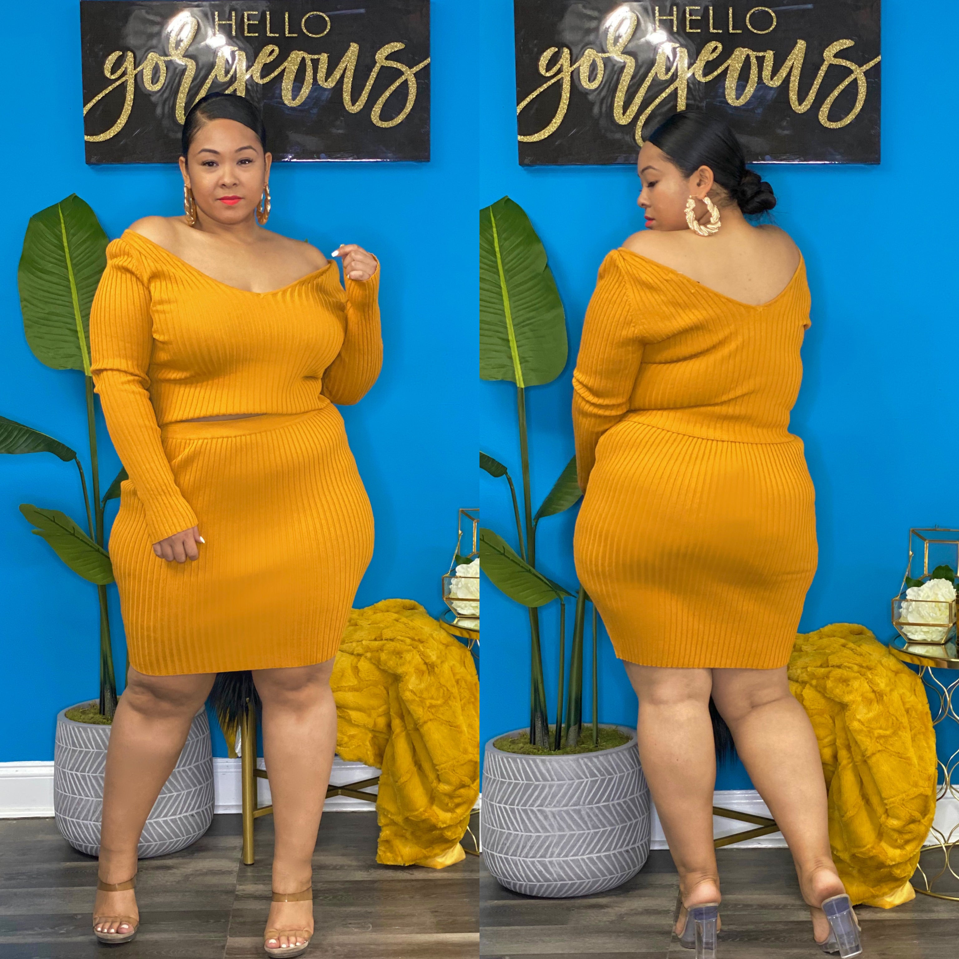 Mustard Mena Set