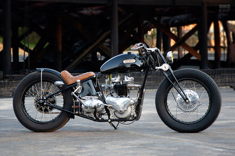 vintage bobber motorcycle
