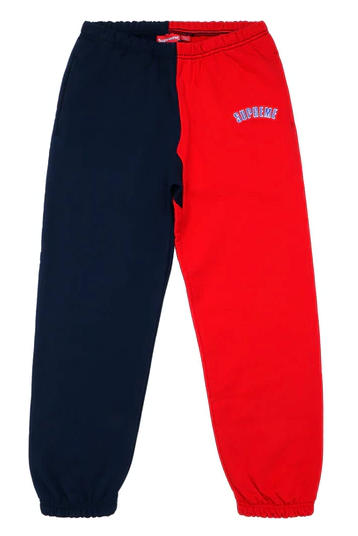 red supreme sweatpants