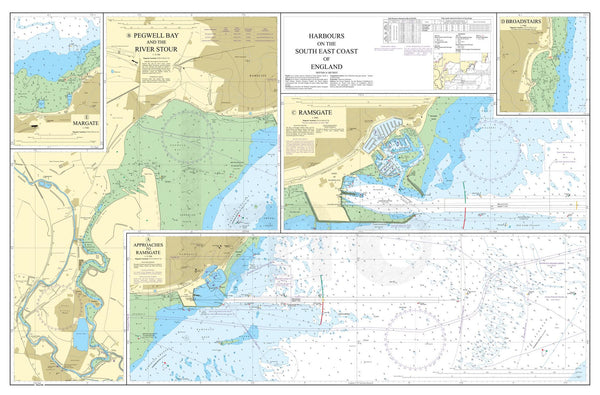 Nautical Chart - Admiralty Chart 1827 - Harbours on the South East Coa