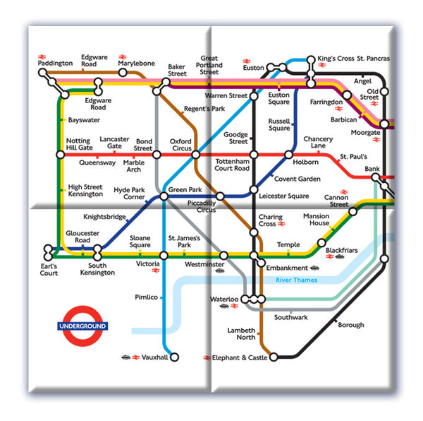 Ceramic Map Tiles London Underground Map From Love Maps On