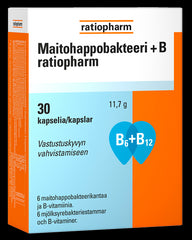 Maitohappobakteeri + b ratiopharm (30 kaps )