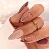 24pcs/Set Glitter Grace Red Press On Nails Medium Almond LF-JP2094