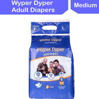 Wyper Dyper - Adult Diapers - 10 Pieces (Medium) - ClickUrKart