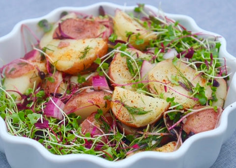 microgreens potato salad