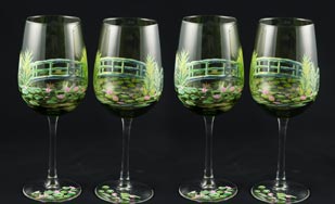 handpainted glassware