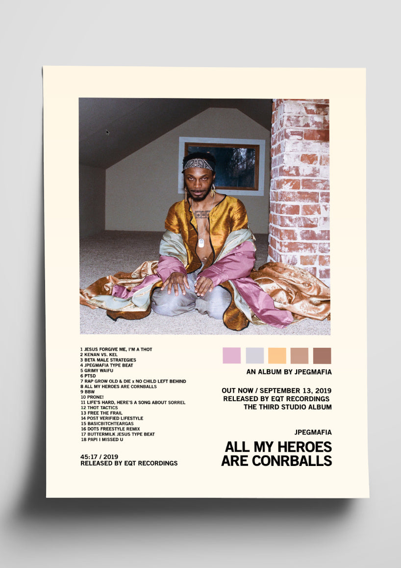 JPEGMAFIA 'All My Heroes Are Cornballs' Album Art Tracklist Indie Planet