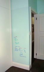 side wall with whiteboard paint for notes