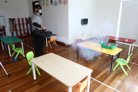 Disinfectant Fogging a class room