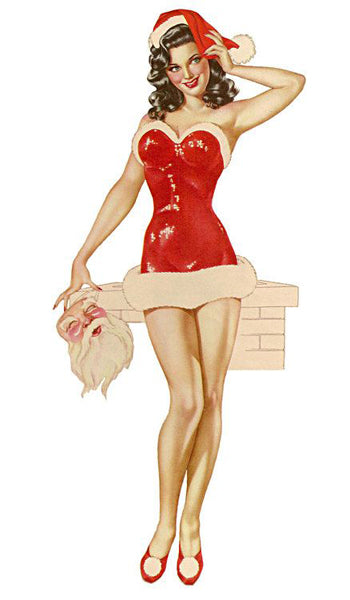 Pin-up glamour avec robe crayon rouge de taille courte
