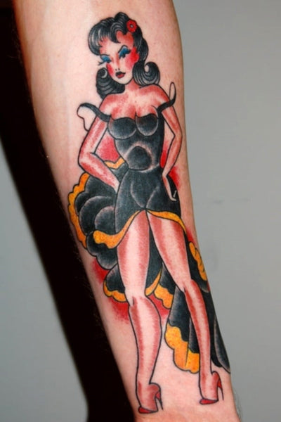 Tatouage pin-up diabolique