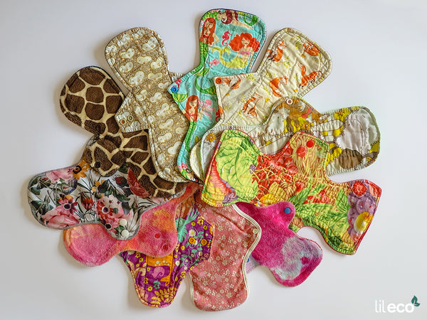 A pretty collection of cloth pads