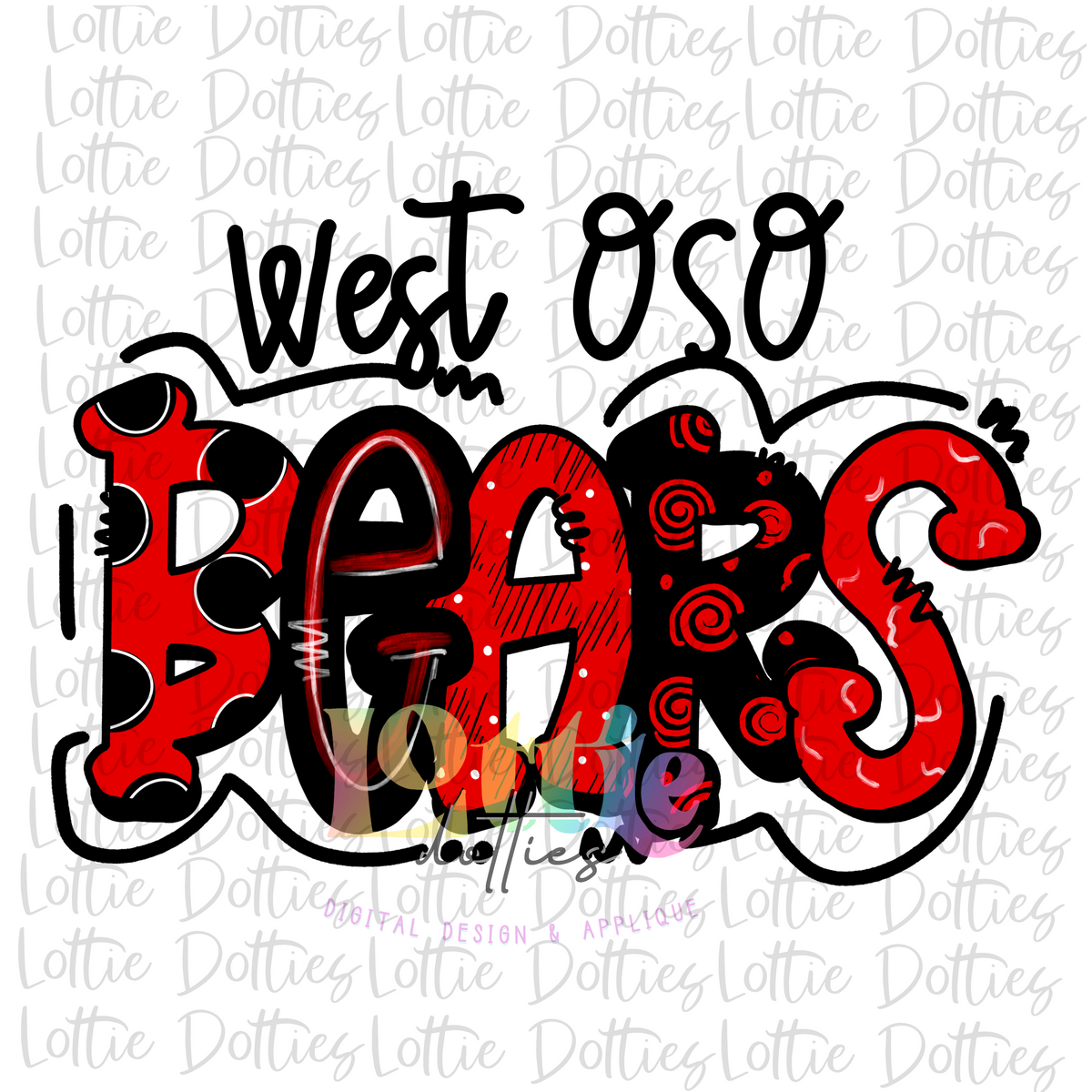 West OSO Bears PNG Bears sublimation design Digital Download