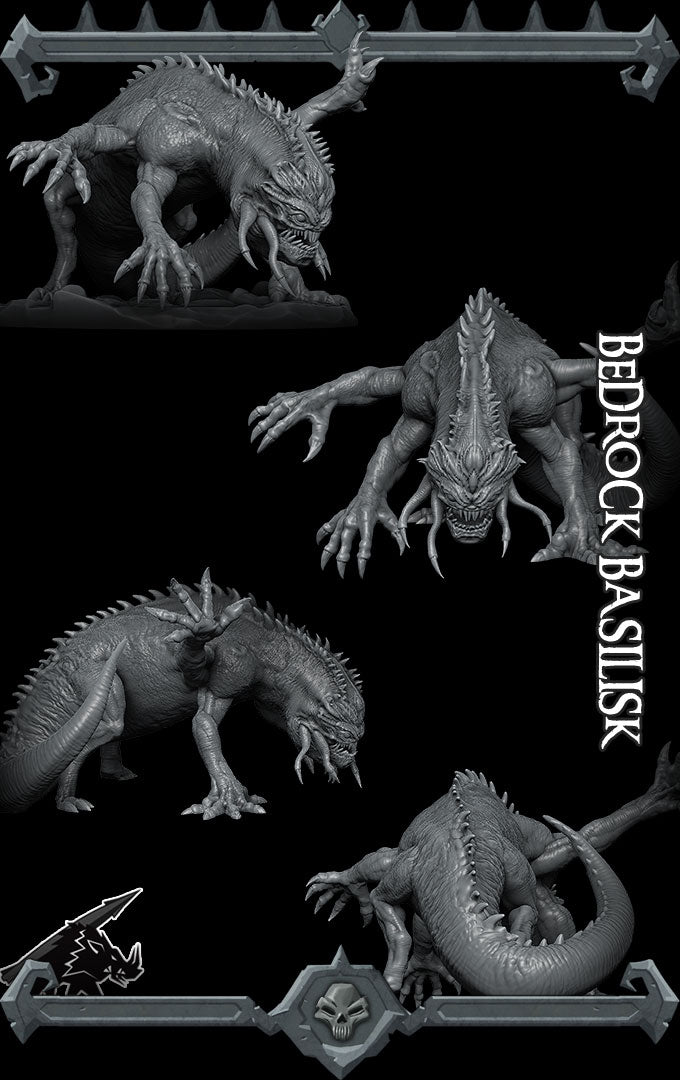 BEDROCK BASILISK - Miniature -All Sizes | Dungeons and Dragons | Pathfinder | War Gaming