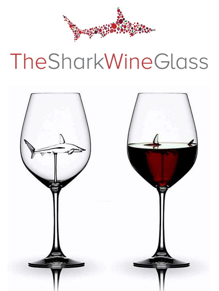 The Shark Wine Glass - Featured On Delish.com, HouseBeautiful.com and People.com