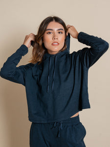 Girlfriend Collective ReSet Hoodie - Midnight Marled