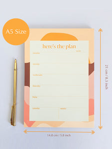 Once Upon a Tuesday A5 Weekly Planner Pad - Sunrise