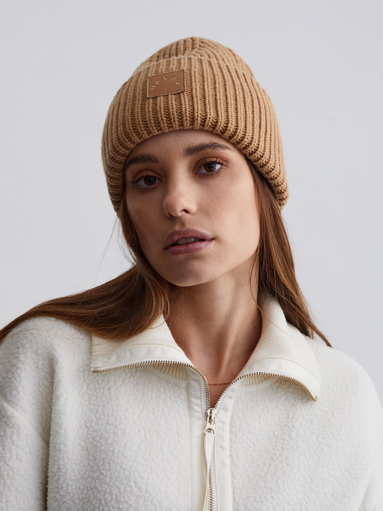 Varley Cresta Rib Beanie - Sand