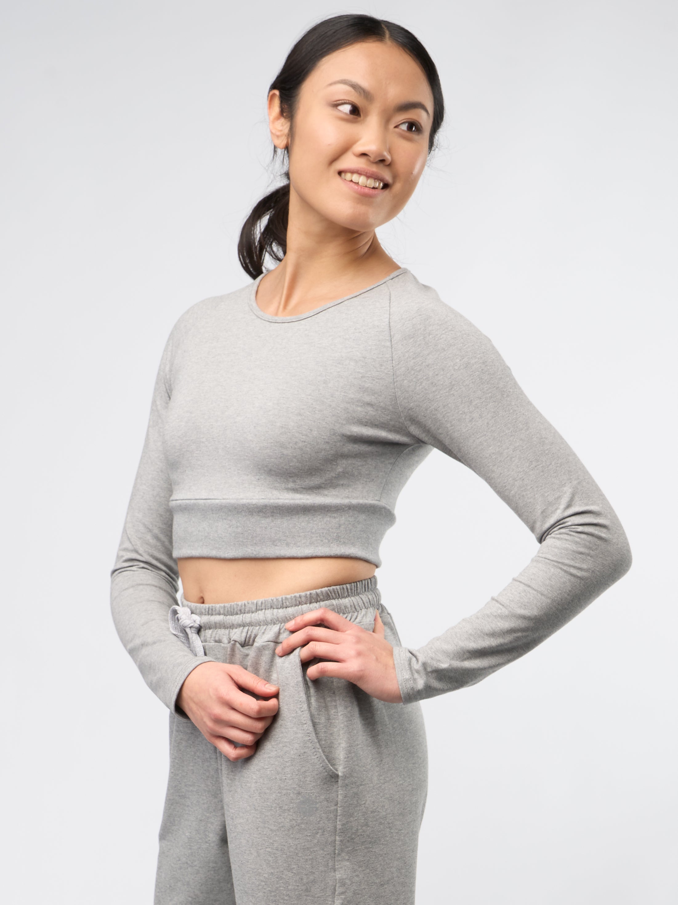 Gossypium Leap Long Sleeve Crop Top