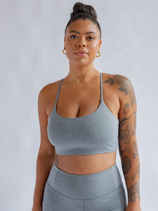 Girlfriend Collective Float Juliet Bra - Heather Gravel