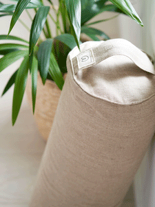 hardbackhollow Hemp Buckwheat Bolster - Natural