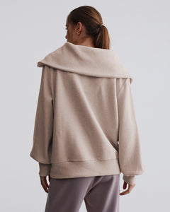 Varley Vine Half Zip - Taupe Marl